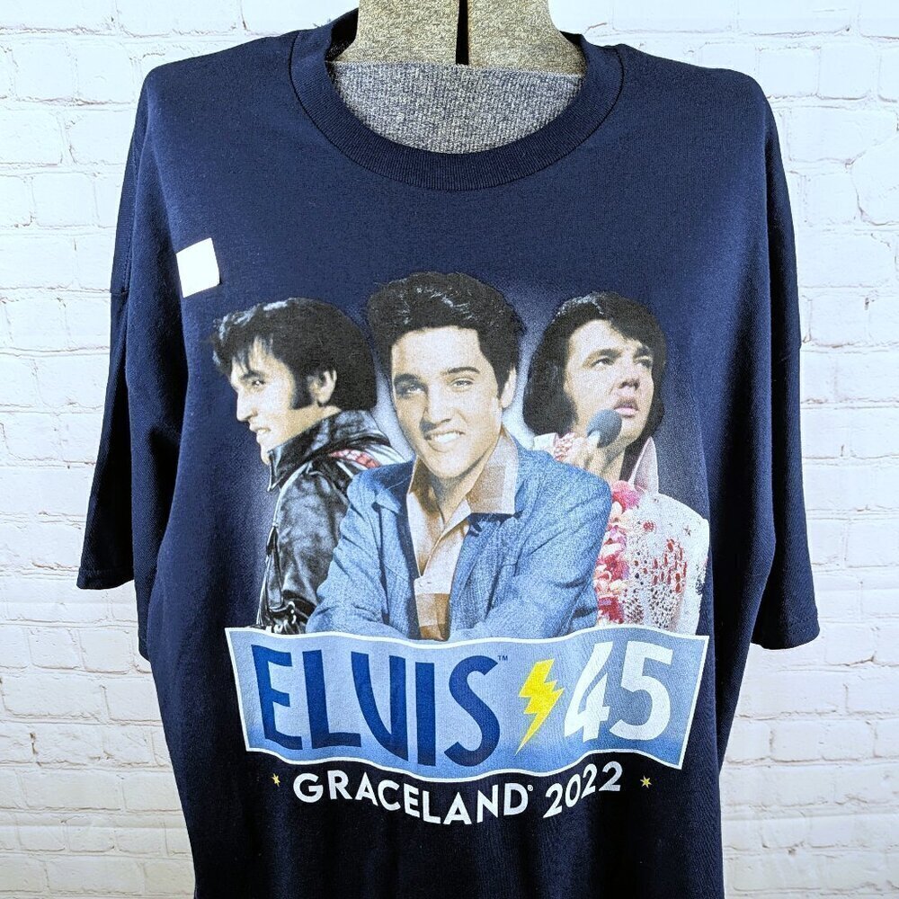 NEW Elvis 45 Graceland 2022 Collage Tshirt 2XL XXL